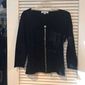 Black diamond studded sweater